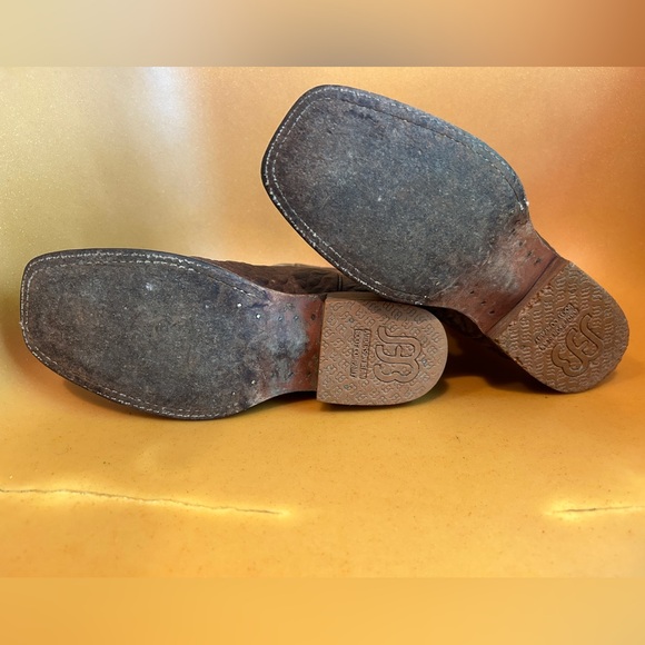 HORSE POWER' ANDERSON CROCODILE PRINT WESTERN BOOTS - SQUARE TOE - Picture 7 of 7